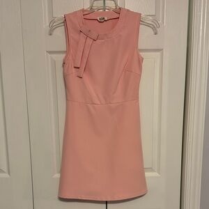 Molly Bracken Pink Bow Detail Mini Dress
